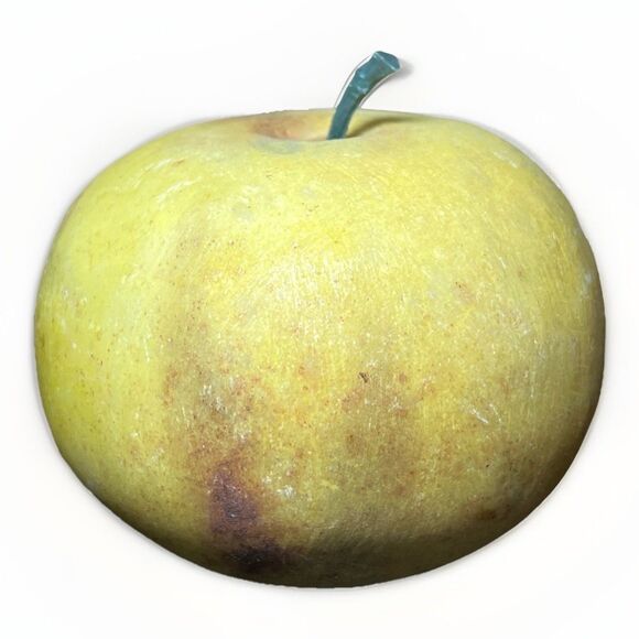 Vintage Italian Alabaster Stone Fruit Apple Tangerine Peach Trio Hand Carved - Picture 8 of 10